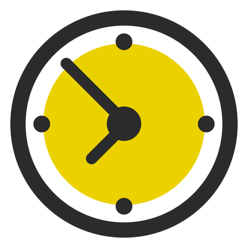 Icono de trazo de color de reloj de oficina Diseño PNG