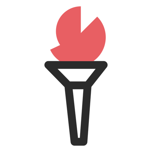 Torch colored stroke icon