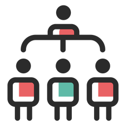 Ícone de estrutura organizacional Desenho PNG Transparent PNG