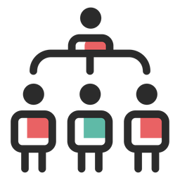 Icono de estructura organizativa Diseño PNG