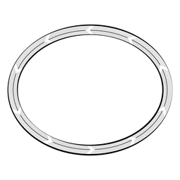 Ovaler Pfeilrandrahmen PNG-Design