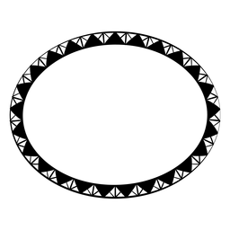 Moldura de ornamento de triângulo oval Desenho PNG