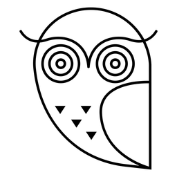 Eule Vogel Liniensymbol Eule Vogel Liniensymbol