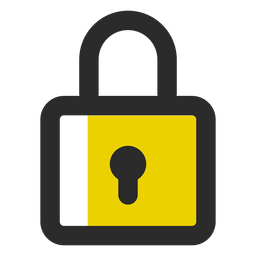 Padlock colored stroke icon PNG Design
