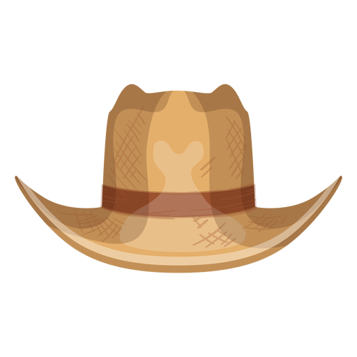 Ícone de vista frontal do chapéu panamá Desenho PNG