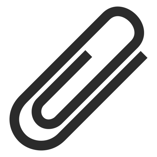 Paper clip stroke icon PNG Design