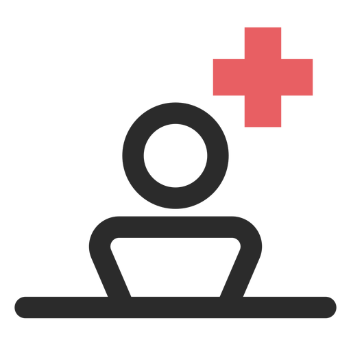 Patient colored stroke icon PNG Design