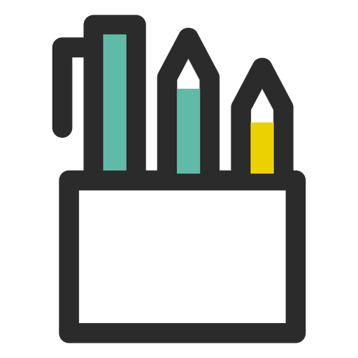 Pencil holder colored stroke icon Transparent PNG & SVG vector file