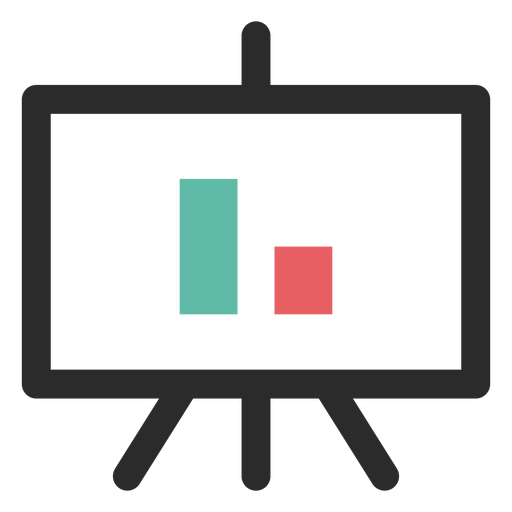 Projector screen graph icon PNG Design