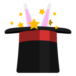 Rabbit in magician hat icon PNG Design