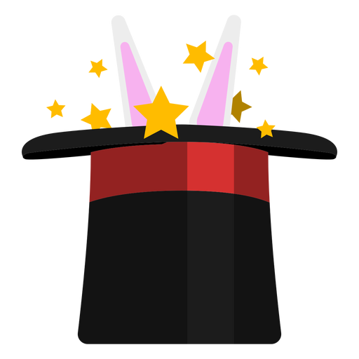 Rabbit in magician hat icon PNG Design