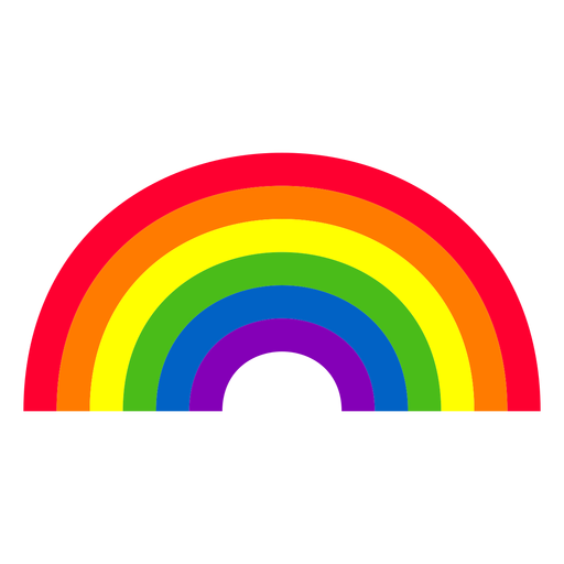 Elemento de curva de arco iris Diseño PNG