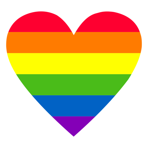 Rainbow heart element - Transparent PNG & SVG vector file