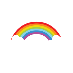 Regenbogen auf Wolkenelement Regenbogen auf Wolkenelement