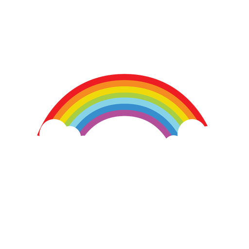 Download Rainbow on clouds element - Transparent PNG & SVG vector file