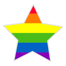 Rainbow star element PNG Design