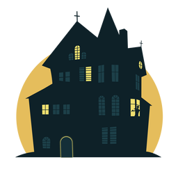 Scary halloween house PNG Design