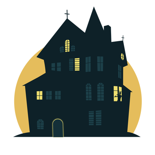 Scary halloween house PNG Design
