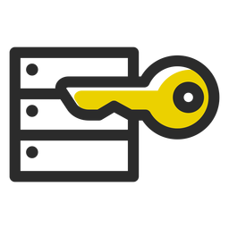 Icono de trazo de color de llave de seguridad Transparent PNG
