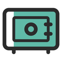 Security safe colored stroke icon Security safe colored stroke icon