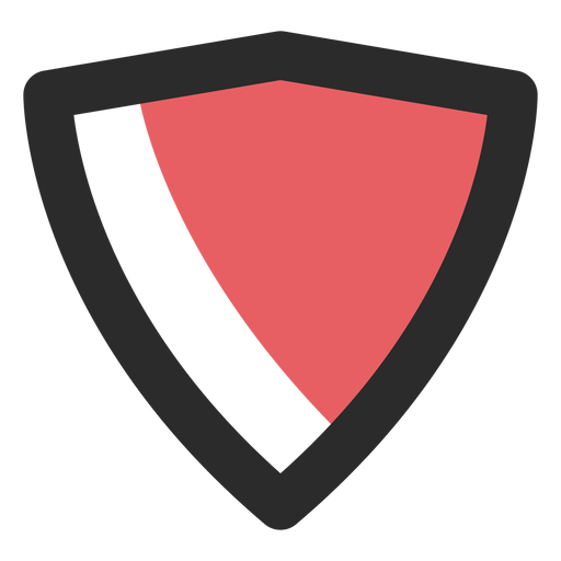 Icono de trazo de color de escudo Diseño PNG