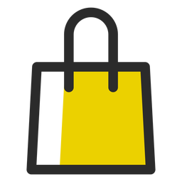 Einkaufstasche farbiges Strichsymbol PNG-Design
