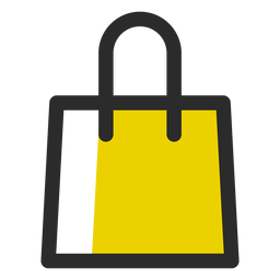 Ícone de traço colorido da sacola de compras Desenho PNG Transparent PNG