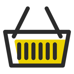 Icono de trazo de color de cesta de compras Diseño PNG