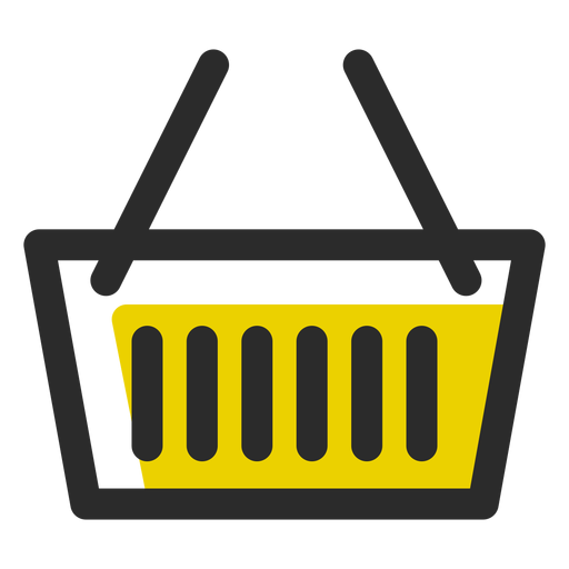 Shopping basket colored stroke icon PNG Design