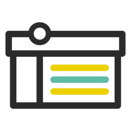 Icono de trazo de caja de compras Diseño PNG