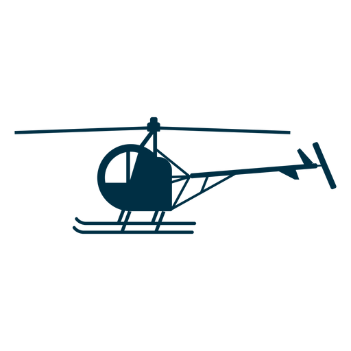 Einsitz Hubschrauber Silhouette PNG-Design