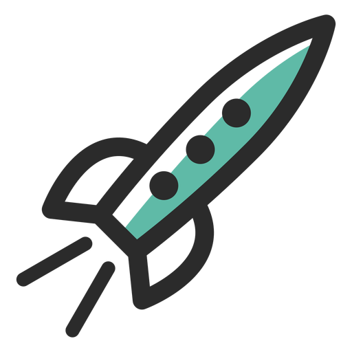 Ícone de foguete Desenho PNG