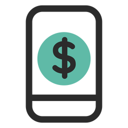 Ícone de banco móvel em smartphone