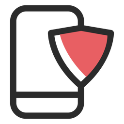 Icono de trazo de color de seguridad de teléfono inteligente Diseño PNG