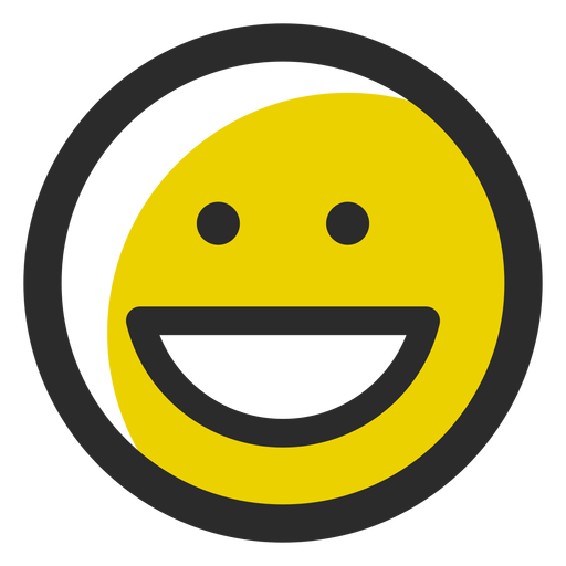 Smiley colored stroke emoticon