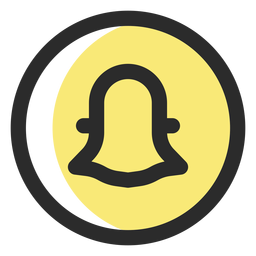 Snapchat farbiges Strichsymbol PNG-Design