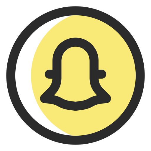 Ícone de traço colorido do Snapchat Desenho PNG