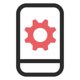 Configuración de Snartphone icono de trazo de color Diseño PNG