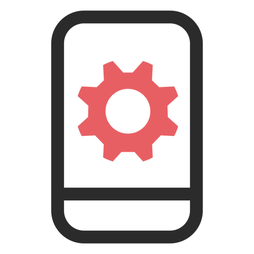 Snartphone settings colored stroke icon PNG Design