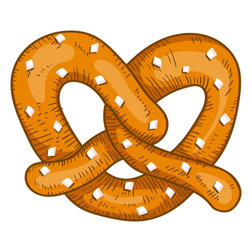 Soft pretzel drawing PNG Design