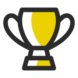 Sports trophy colored stroke icon Transparent PNG