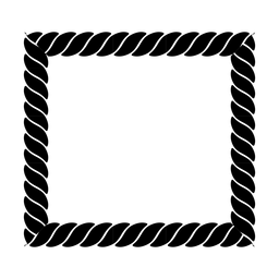 Moldura de quadro de corda quadrada Desenho PNG