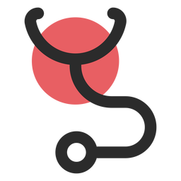 Icono de trazo de color de estetoscopio Diseño PNG