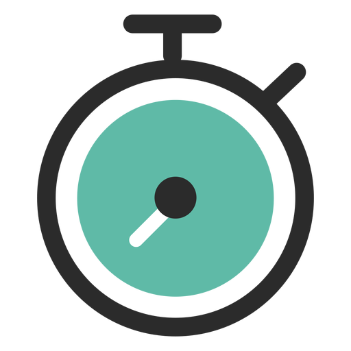 Ícone de traço colorido do cronômetro Desenho PNG
