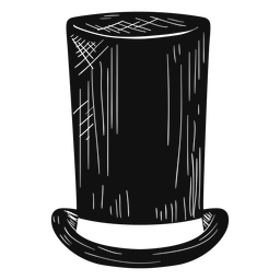 Stove pipe hat sketch icon PNG Design