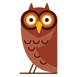 Ilustración de búho sorprendido Diseño PNG