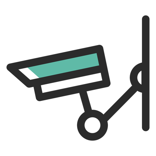 Farbiges Strichsymbol der Überwachungskamera PNG-Design