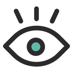 Surveillance eye colored stroke icon Surveillance eye colored stroke icon