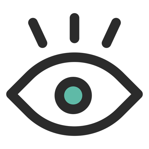 Überwachungsauge farbiges Strichsymbol PNG-Design