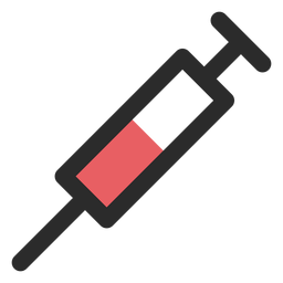 Icono de trazo de color de jeringa Transparent PNG